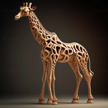 3D model Giraffa jumae (STL)